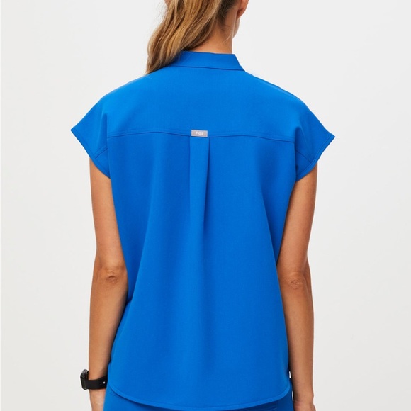 Figs Rafaela Scrub Top Royal Blue - Picture 3 of 4